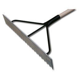 [208.175.60] Teerkrücke gezahnt, 60 cm breit, mit Stiel 170 cm