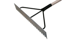 [208.175.60] Teerkrücke gezahnt, 60 cm breit, mit Stiel 170 cm