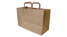 [250.940] Papiertragetaschen Kraftpapier braun/naturfarben, 35/17 x 24.5 cm, 50 Stück