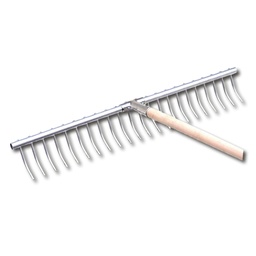 [207.130] Râteau à foin / à gazon avec manche, largeur 71 cm