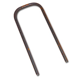 [137.951] Agraffe U-förmig gerippt blank 30 x 13 x 30 cm