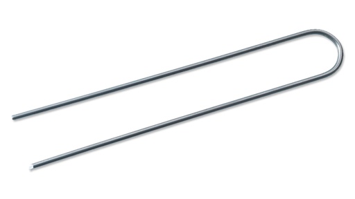 Agraffe U-förmig blank 15 x 3 x 15 cm, 250 Stück
