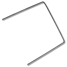 [135.240] Agraffe U-förmig EXTRA breit blank 20 x 20 x 20 cm, 100 Stück
