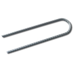 [135.246] Agraffe U-förmig gerippt blank 30 x 3 x 30 cm, 100 Stück