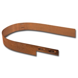 [138.070] Bordure acier Cor-Ten non revêtue rouillée, hauteur 15.2 cm, épaisseur 3 mm