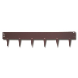 [138.420] Bordure en acier broches fixes, brune, 1.6 mm x 10 cm, longueur 100 cm