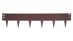[138.420] Bordure en acier broches fixes, brune, 1.6 mm x 10 cm, longueur 100 cm