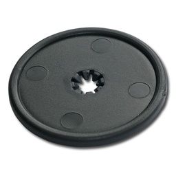 [135.221] Plastikplatte einzeln, schwarz, ø 6 cm