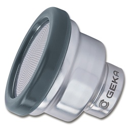 [154.215] Giesskopf aus Leichtmetall Ø 50 mm, 1.0 mm Löcher, wechselbare Platine, Bajonett-Verschluss