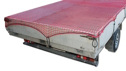 [242.035] Filet de recouvrement rouge, sans noeud, 350 x 500 cm