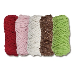 [253.610.04] Cordon en laine brun, Ø env. 10 mm, bobine de 35 m