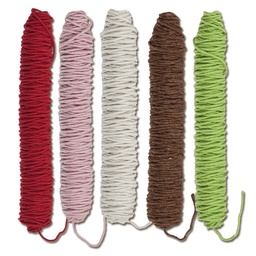 [253.600.04] Cordon en laine brun, Ø env. 5 mm, bobine de 55 m