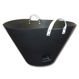 [207.570] Parkkorb, aus Polyethylen grau, mit 2 Ledergriffen, 60 lt