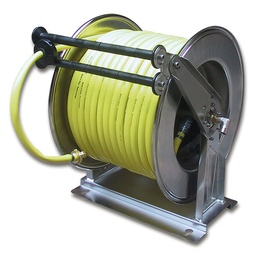 [153.080] Automatischer Schlauchaufroller, fertig montiert mit 40 m 3/4&quot; PVC-Gewebeschlauch