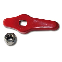 [154.063] Metallgriff rot mit Mutter zu 154.072