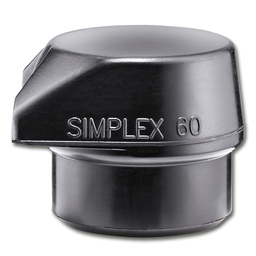 [208.457.560] Embout de rechange noir ø 60 mm avec pied intégré pour maillet SIMPLEX