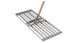 [204.735] Raclette à gazon (grattoir de jardin), avec manche 200 cm