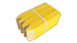 [200.110] Etiquettes en bois jaune, 100 x 18 mm, botte de 100 pièces