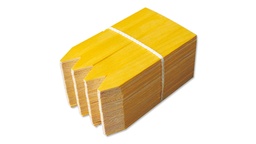 [200.160] Holzetiketten gelb, 200 x 26 mm, Bund à 100 Stück