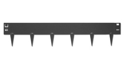 [138.410] Randbegrenzung Stahl feste Zacken, anthrazit, 1.6 mm x 10 cm, 100 cm lang
