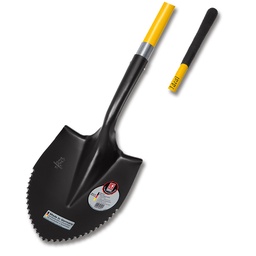 [204.175] Spatenschaufel IDEAL mit Wellenschliff und Fiberglas-Stiel, Blattgrösse 30 x 22 cm