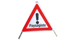 [210.251] TRIOPAN-Faltsignal, Signal 1.30 «Paysagiste», tagesleuchtend, Grösse 90 cm