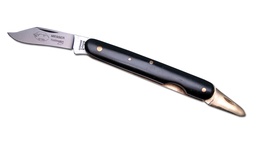 [200.443] Couteau greffoir noir, avec lame pliable en laiton, longueur 10 cm