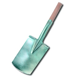 [204.040] Bêche pour jardinier ROBUST, lame 28.5 x 18.5/18 cm, avec manche 100 cm