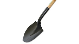 [204.180] Spatenschaufel IDEAL mit Wellenschliff, Blattgrösse 30 x 22 cm