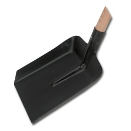 [204.495] Pelle à rebord en acier noir avec manche, grandeur 28 x 34 cm