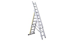 [205.230] Échelle en aluminium HB TREND, 3 x 10 échelons, 6.91 m