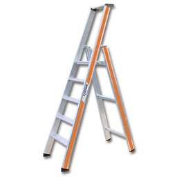 [205.310] Stufenstehleiter aus Aluminium, 4 Stufen, 1.67 m