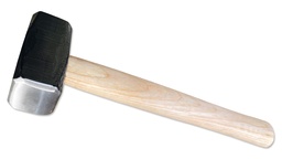 [208.420] Massette, pannes polies, avec manche, poids environ 1250 g