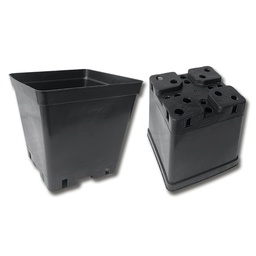 [230.260] Conteneurs rectangulaires noirs 18 x 18 x 18 cm, 108 pièces