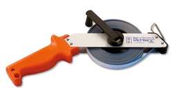 [208.785] Stahl-Bandmass RICHTER auf Leichtmetallrahmen, 30 m lang, einseitige cm-Teilung