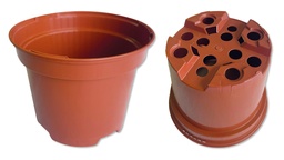 [230.060] Pots en plastique rouge brique ø 12 cm, carton de 825 pièces
