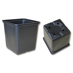 [230.685] Vierecktopf DESCH 5° schwarz 10 x 10 x 11 cm, 1280 Stück