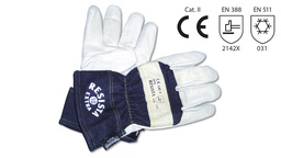 [282.080.09] Gant de travail d’hiver, cuir fleur de boeuf, taille 9