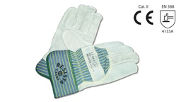 [282.000.09] Gants de travail en cuir croûte de boeuf, taille 9