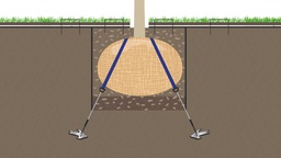 [202.830] Ancrage de motte avec ancres, hauteur de l'arbre de 2-4.5 m