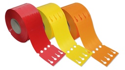 [419.531.1] TT-Schlaufenetiketten rot 4-bahnig 230 x 25 mm, m/Preisabriss