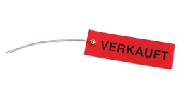 [418.521] Étiquettes à suspendre VERKAUFT rouge 100 x 30 mm, 250 pièces