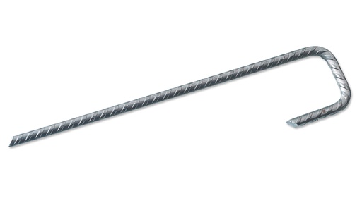 ÖKO-Haken L gerippt blank, 50 cm, 100 Stück